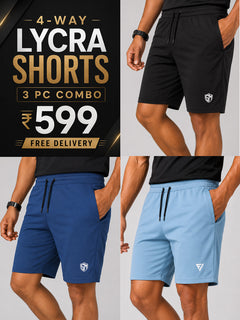 4way Lycra Shorts COMBO