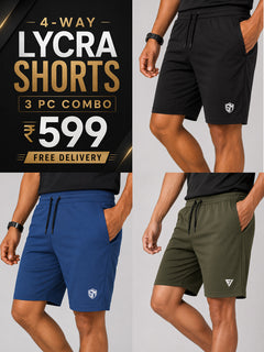 4way Lycra Shorts COMBO