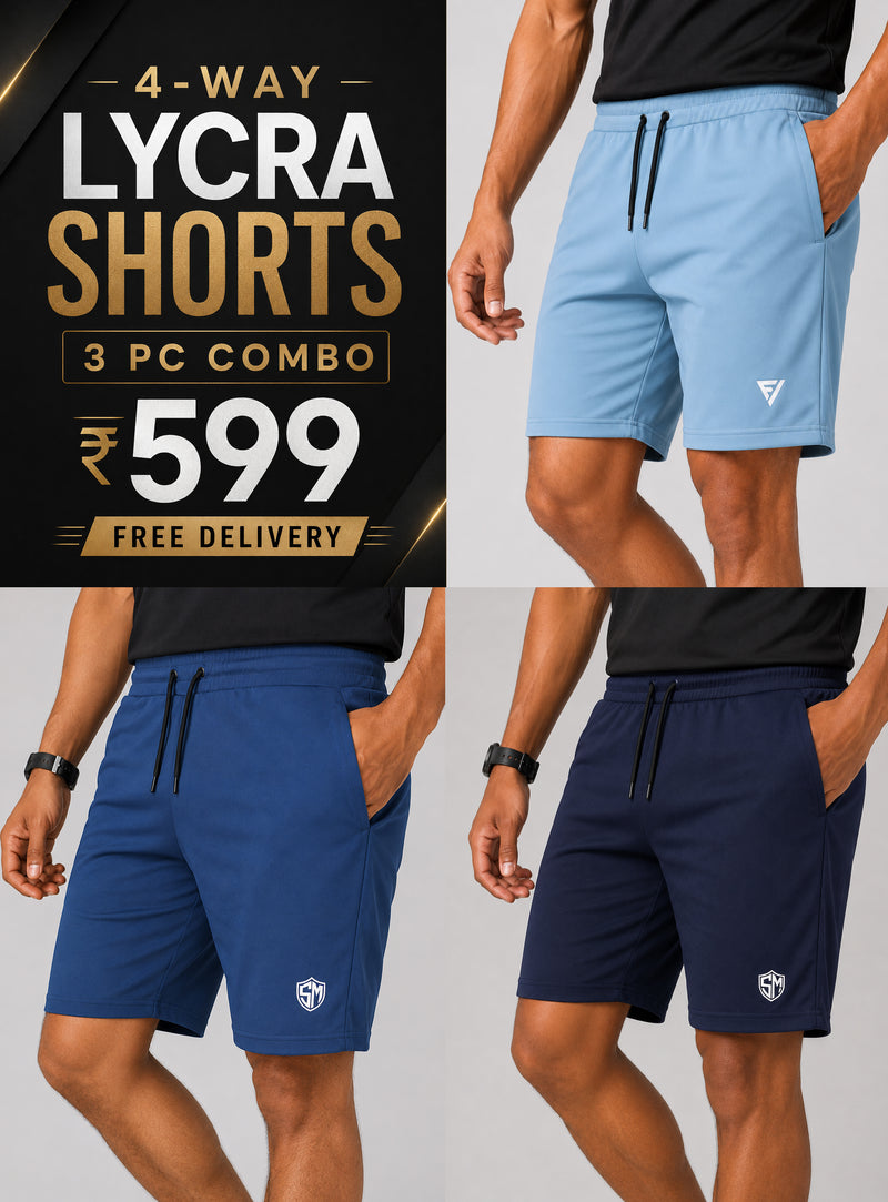 4way Lycra Shorts COMBO