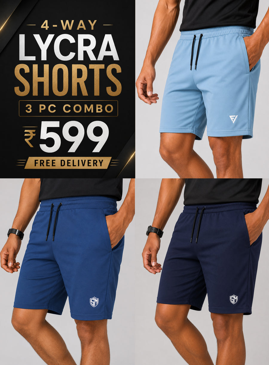 4way Lycra Shorts COMBO