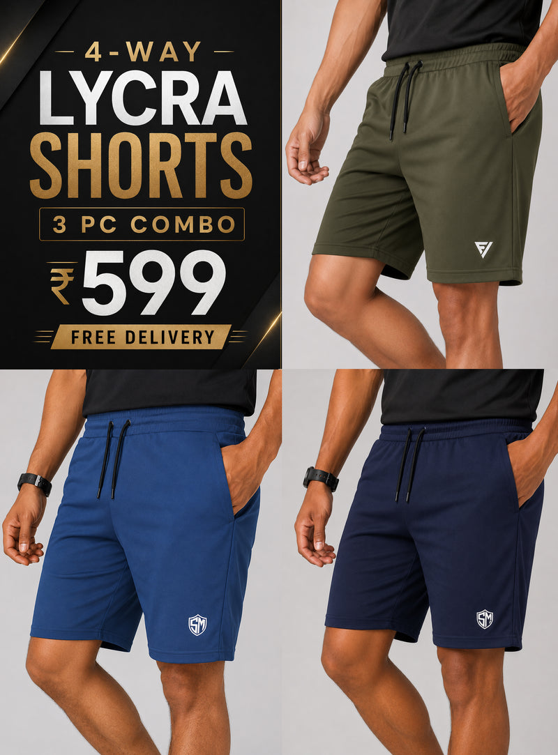 4way Lycra Shorts COMBO