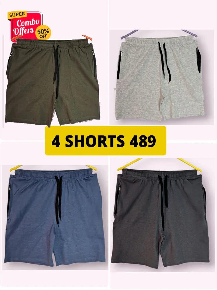 COTTON  SHORTS ( 4 IN 1 COMBO )