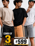 Premium NS Fabric Men’s Gym Shorts – Combo of 3